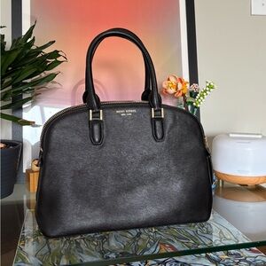 Henri Bendel Black Leather Handbag